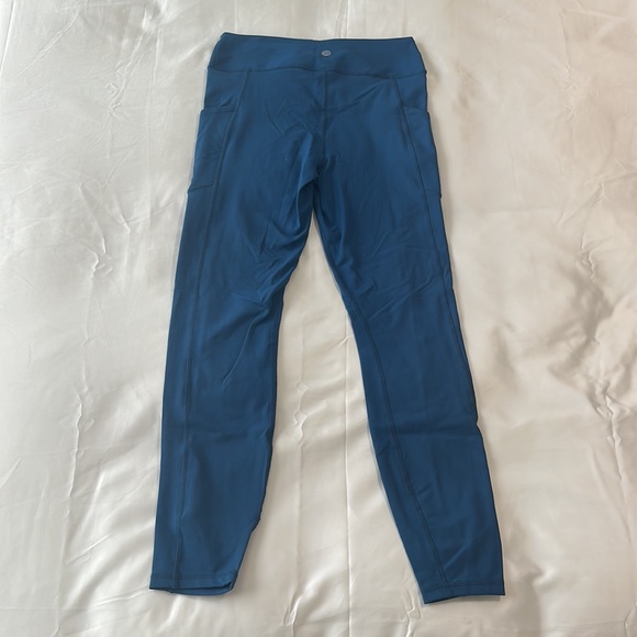 Blue leggings with pockets - Picture 2 of 4